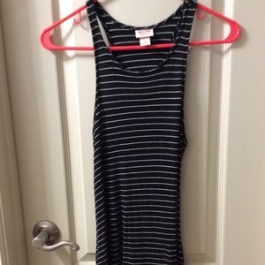 Black and White Striped Tank Top